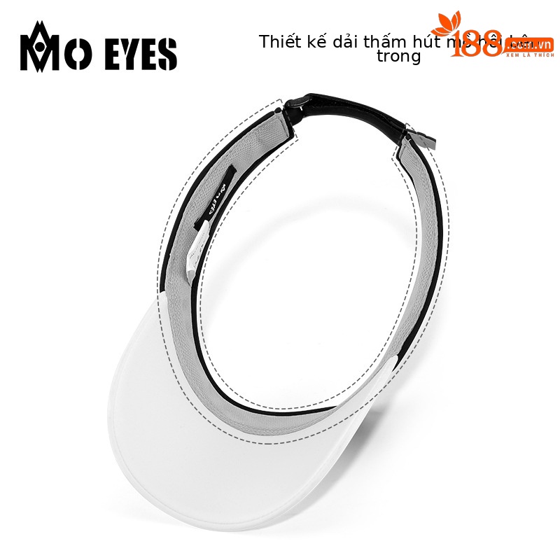 Mũ golf nữ không đầu Moeyes Magic Eye phối màu tương phản, dây hút mồ hôi chống nắng — M23MZ003-Đen Trắng, M23MZ003-Trắng Đen, M23MZ004-màu trắng, M23MZ005-màu trắng