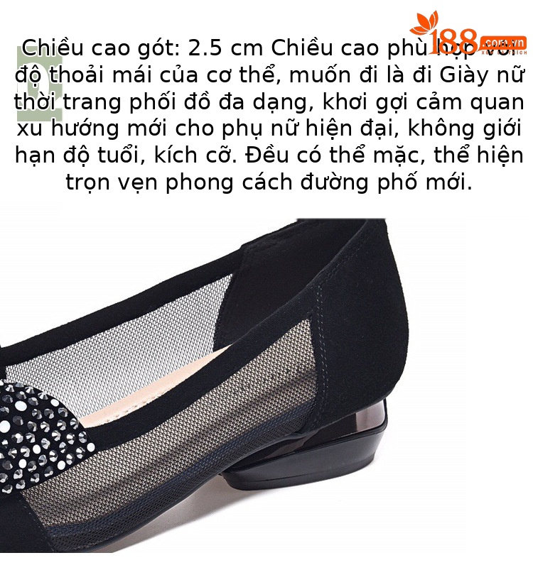 Sandal nữ đế bệt da thật mũi tròn gót vuông quai chữ V nơ bướm thoáng khí — Màu đen chi tiết 9