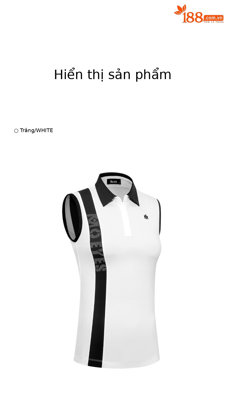 Áo thun không tay thể thao golf Moeyes Magic Eye co giãn cao, nhanh khô — M23YF014-Áo màu đen, M23QZ003-Váy ngắn màu trắng, M23YF014-Áo màu trắng, M23QZ003-Váy ngắn màu đen chi tiết 13