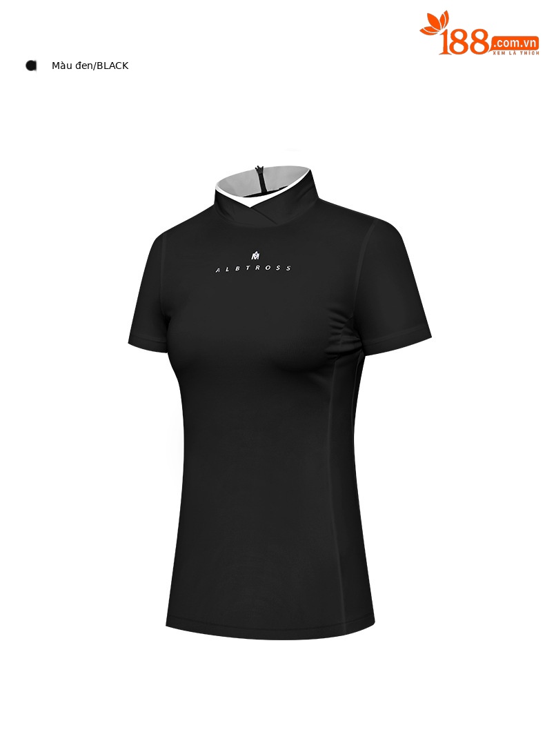 Áo thun nữ tay ngắn co giãn dây kéo sau lưng thể thao golf — M23YF013-Áo màu trắng, M23YF012-Áo màu đen, M23YF012-Áo màu trắng, M23QZ002-Váy ngắn màu trắng chi tiết 15
