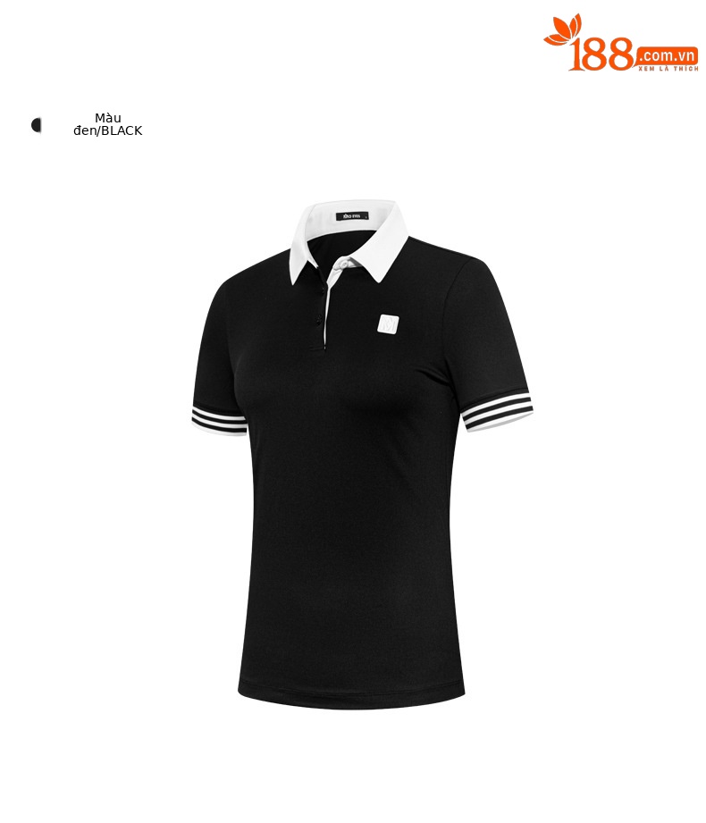 Bộ quần áo golf nữ Moeyes Magic Eye thể thao thoáng khí vải đính hạt mùa hè — M23KUZ006-Quần short đen, M23YF010-Áo màu trắng, M23YF010-Áo màu đen, M23KUZ006-Quần short trắng chi tiết 17