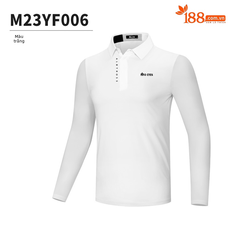 Áo chống nắng nam Moeyes Magic Eye Golf vải lụa lạnh thoáng khí nhanh khô — M23YF006-Áo màu trắng, M23YF006-Áo màu đen