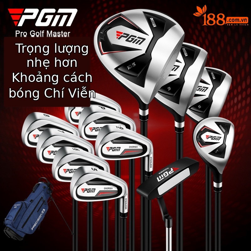 Bộ gậy golf nam đầy đủ 12 cây PGM MTG051, trục carbon/trục thép, dành cho người thuận tay phải — MTG051-trục carbon 12, MTG051-trục thép 12, MTG051-trục carbon 9, MTG051-Trục thép 9