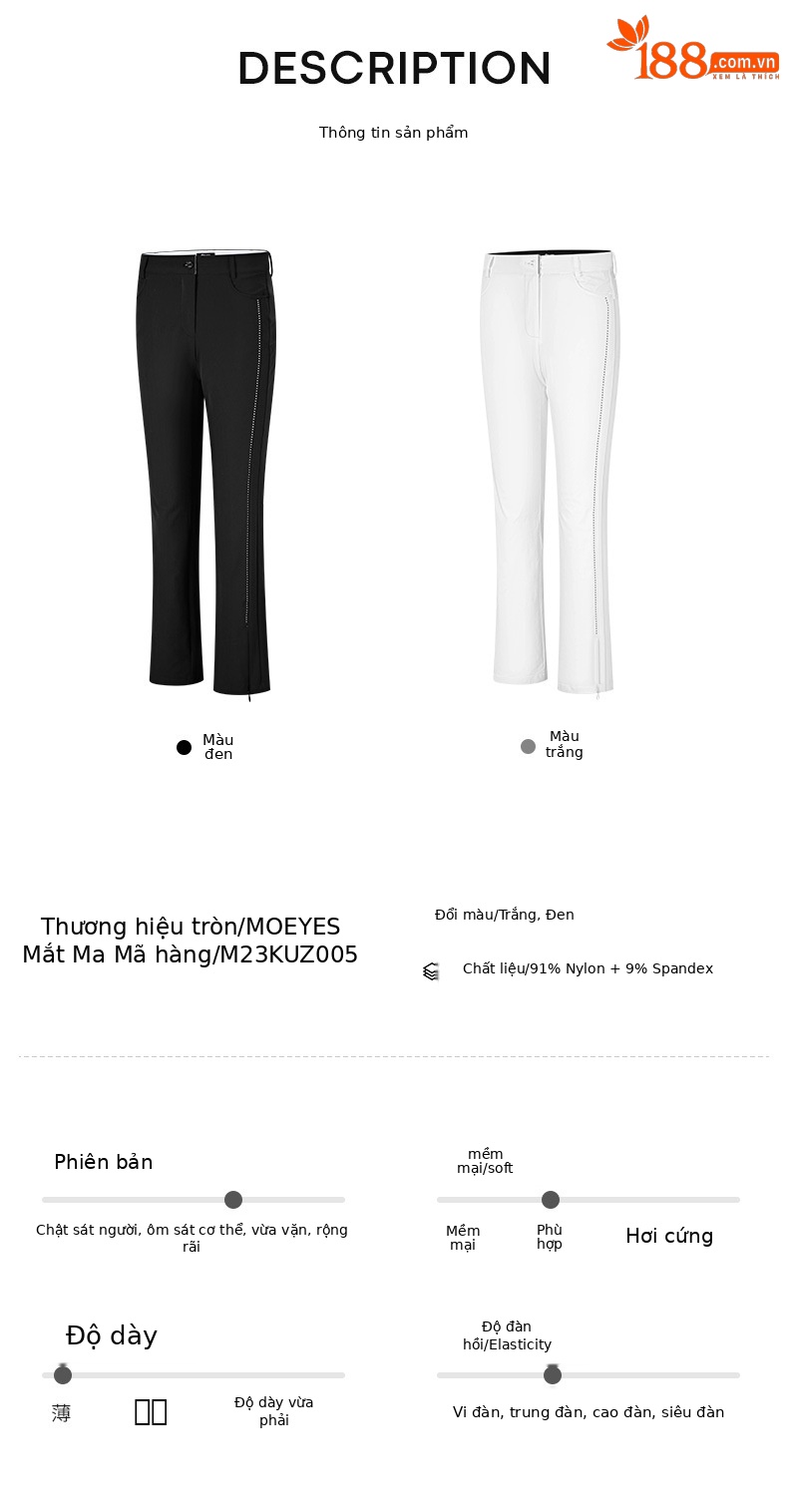 Áo phông dài tay golf nữ khóa kéo cổ đứng thoáng khí — M23YF008-Áo màu đen, M23YF008-Áo màu trắng chi tiết 6