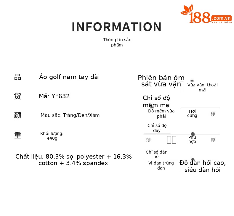 Áo khoác golf nam dài tay PGM kéo khóa cổ đứng giữ ấm thu đông — KUZ167-màu trắng, KUZ167-màu xanh hải quân, KUZ167-Màu đen, YF632-Màu đen chi tiết 2