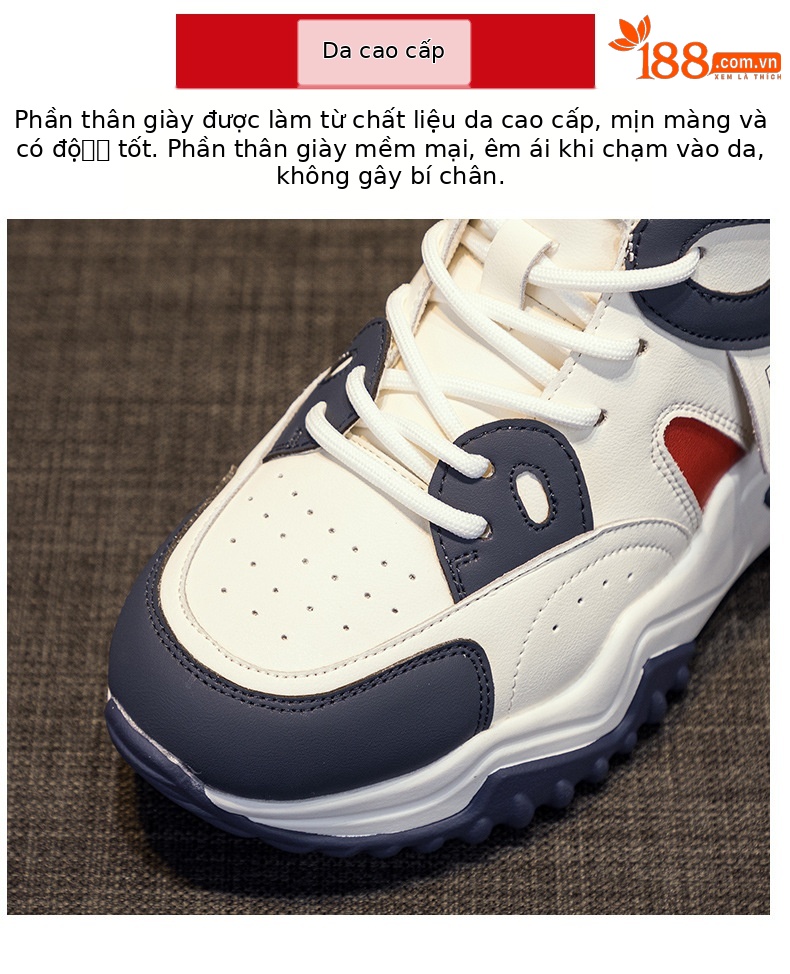 Giày sneaker nữ đế dày tăng chiều cao phong cách dad shoe mùa thu 2026 — M2503 Màu nâu, M2503 màu đen, M2503 màu xanh lam chi tiết 7