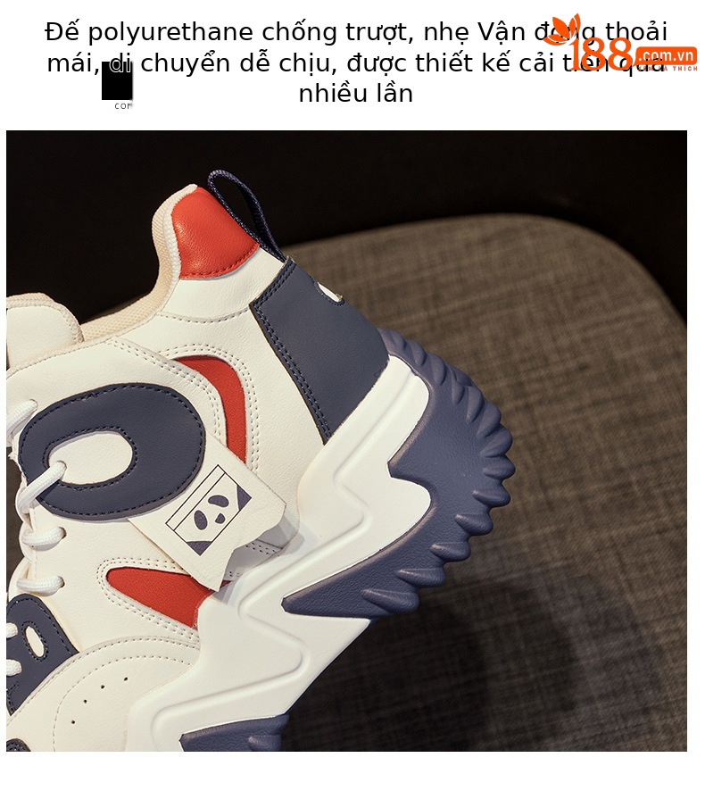 Giày sneaker nữ đế dày tăng chiều cao phong cách dad shoe mùa thu 2026 — M2503 Màu nâu, M2503 màu đen, M2503 màu xanh lam chi tiết 9