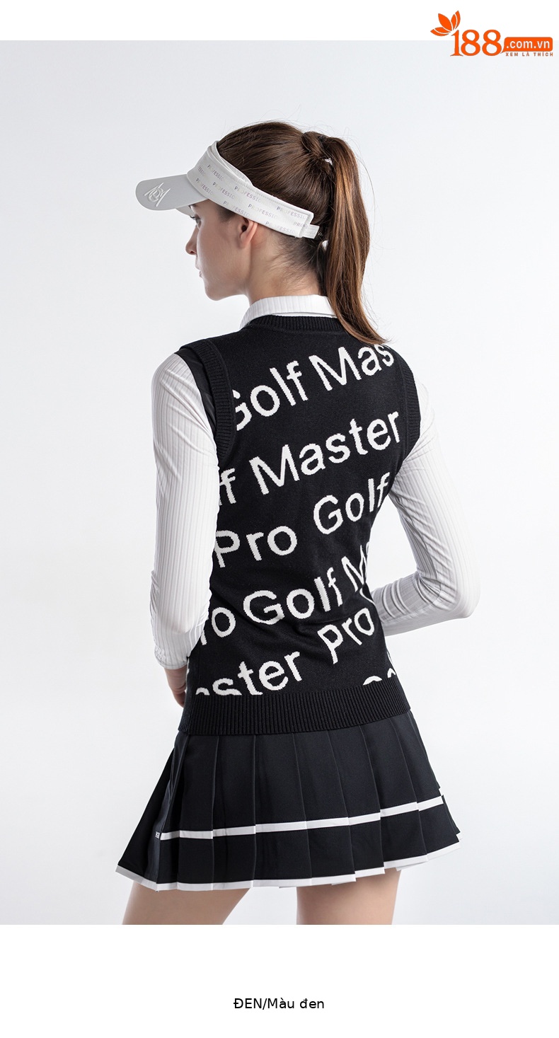 Áo vest len cổ chữ V thêu hoa nữ PGM – giữ ấm mùa thu đông — QZ095-Màu đen, QZ095-màu trắng, YF637-màu trắng, Qz095-màu xanh hải quân chi tiết 5