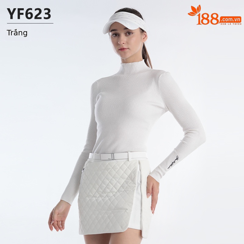 Áo len cổ lọ nữ PGM mặc trong giữ ấm thu đông mềm mại thoải mái — YF623-màu trắng, QZ096-Màu đen, YF623-Màu đen, YF623-Kaki