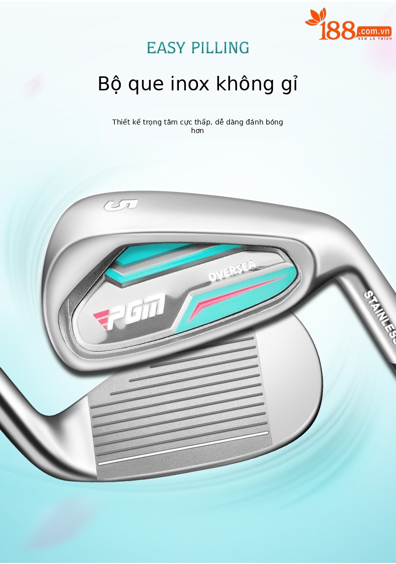 Gậy đánh gôn PGM số 7 tay phải – thân thép không gỉ / carbon, tập golf chuyên dụng — Sắt số P chi tiết 8
