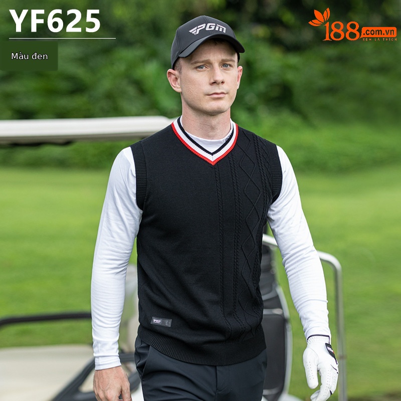 YF625-Áo vest áo len màu đen