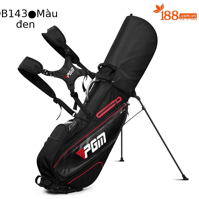 Túi đựng gậy golf PGM chống nước có chân đế, kích thước 127x34x30 cm — QB143-Màu đen, QB143-màu xám đậm, QB143-màu xanh đậm