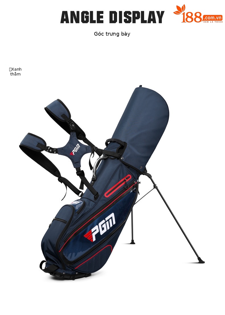 Túi đựng gậy golf PGM chống nước có chân đế, kích thước 127x34x30 cm — QB143-Màu đen, QB143-màu xám đậm, QB143-màu xanh đậm chi tiết 13