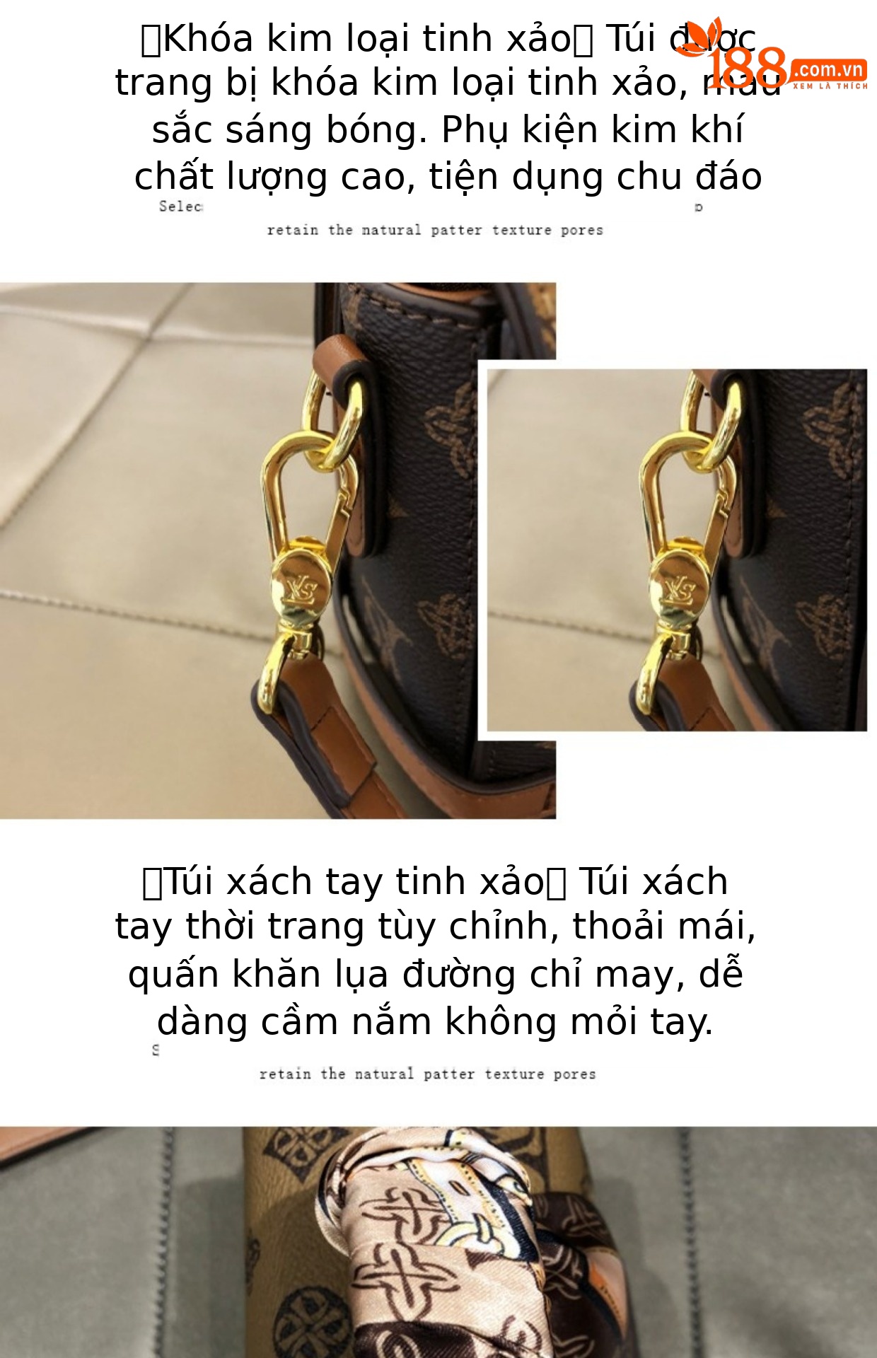 Túi đeo chéo nữ da thật dáng vuông nhỏ gọn — Cà phê cỡ nhỏ với màu nâu, mã chống hàng giả, Cỡ nhỏ màu cà phê chi tiết 5
