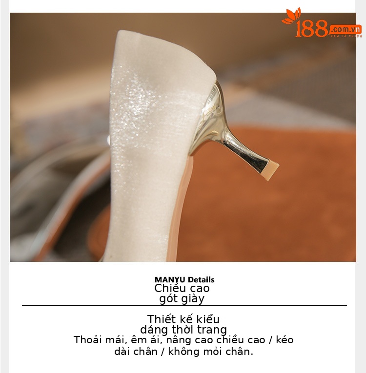 Giày cưới cao gót satin đỏ rượu khóa vuông ngọc trai — Màu đỏ rượu chi tiết 6