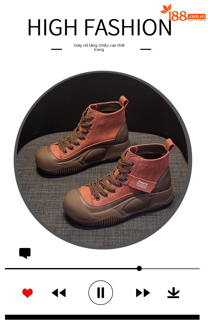 Boot Martin nữ đế dày tăng chiều cao cổ ngắn phong cách Anh cổ điển — M2509-1 xanh lục lót nhung, M2509-1 đỏ lót nhung, M2509 một lớp màu xanh lá cây, M2509-1 màu đen lót nhung chi tiết 5