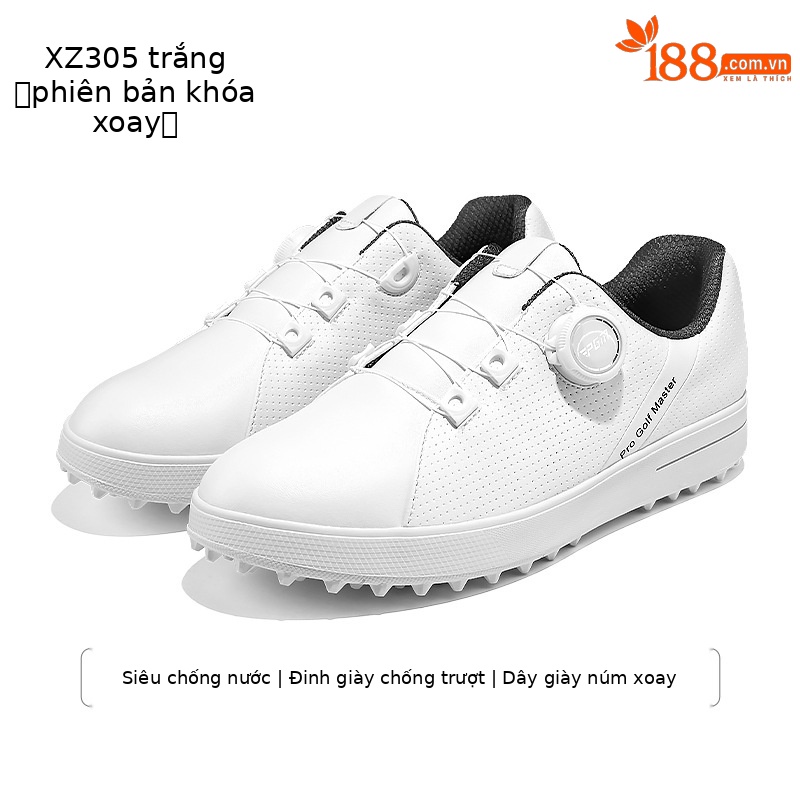 Giày golf nữ PGM khóa quay chống thấm nước siêu sợi chống trượt — XZ305 (Dây Giày khóa xoay), XZ305 (Dây giày thông thường)