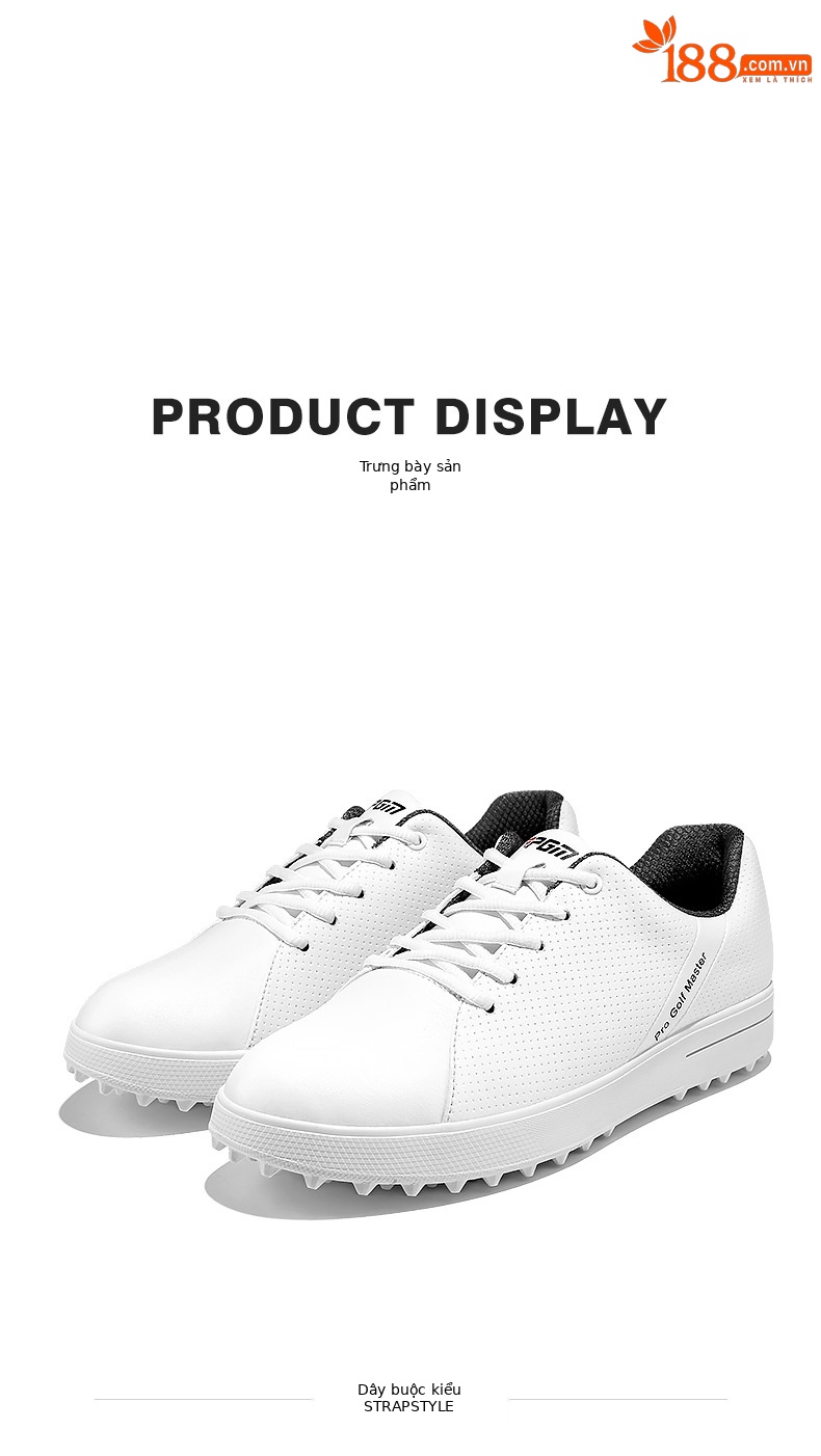 Giày golf nữ PGM khóa quay chống thấm nước siêu sợi chống trượt — XZ305 (Dây Giày khóa xoay), XZ305 (Dây giày thông thường) chi tiết 13