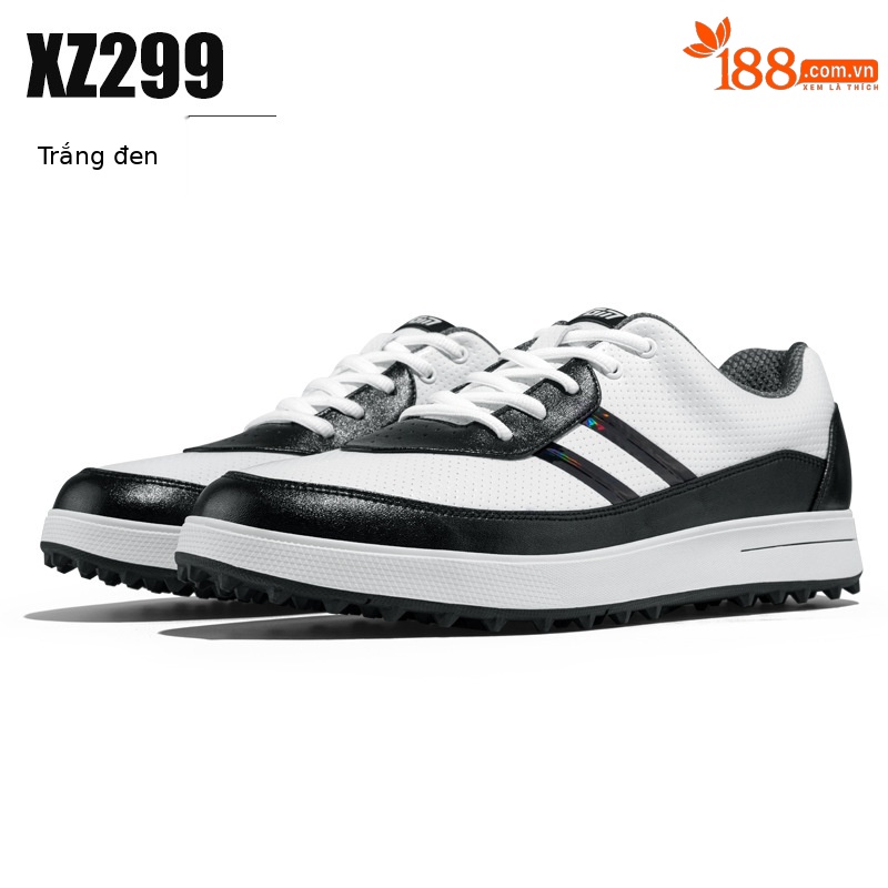 Giày golf nam PGM chống thấm nước, chống trơn trượt, đa năng, phong cách thường ngày — XZ299-Trắng Đen, XZ299-màu trắng, XZ299-màu xám trắng