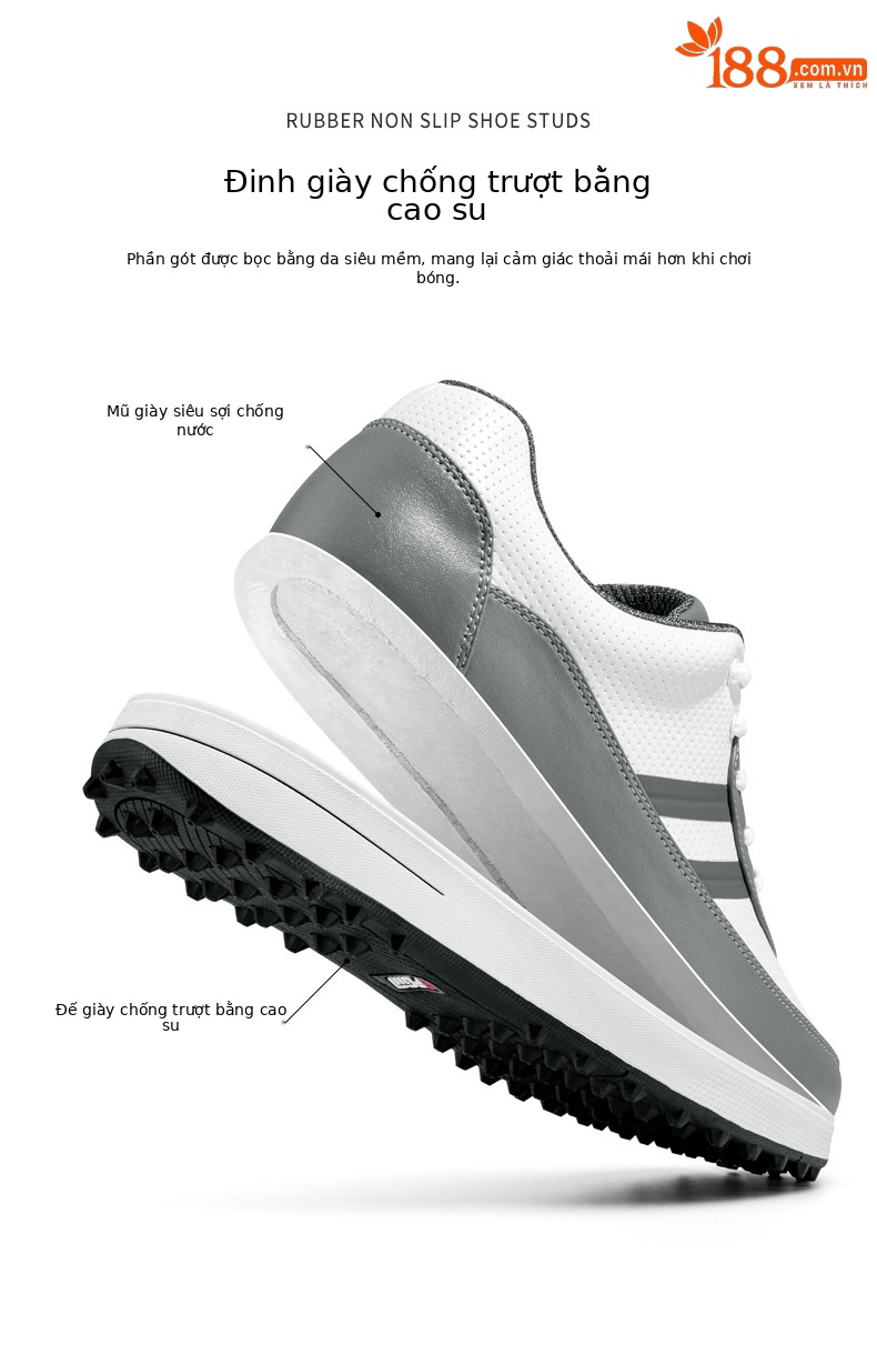 Giày golf nam PGM chống thấm nước, chống trơn trượt, đa năng, phong cách thường ngày — XZ299-Trắng Đen, XZ299-màu trắng, XZ299-màu xám trắng chi tiết 3