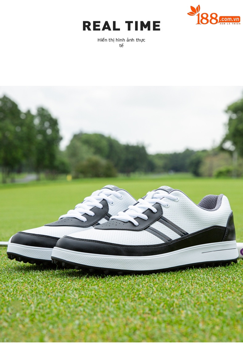 Giày golf nam PGM chống thấm nước, chống trơn trượt, đa năng, phong cách thường ngày — XZ299-Trắng Đen, XZ299-màu trắng, XZ299-màu xám trắng chi tiết 6
