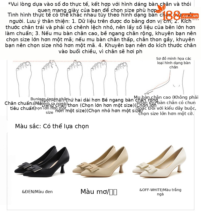 Giày cao gót mũi nhọn miệng nông thanh lịch phong cách Hàn Quốc — Màu đen chi tiết 1