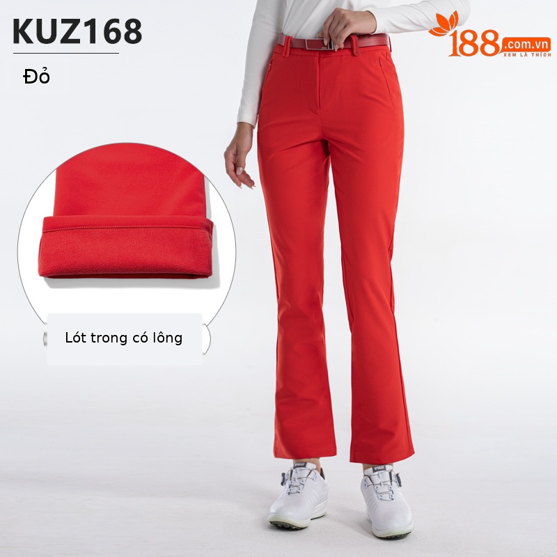 KUZ168-Quần dài màu đỏ (lót lông)
