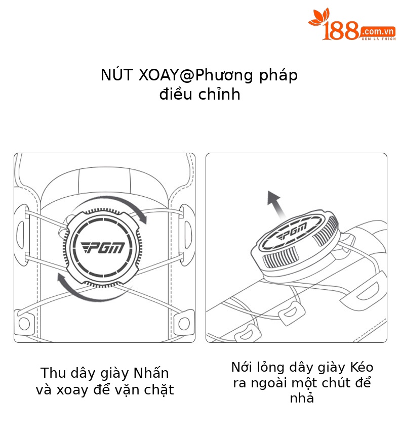 Giày golf nam PGM chống nước, khóa xoay, đế chống trượt — XZ309-Trắng, XZ309-Màu xám be chi tiết 6