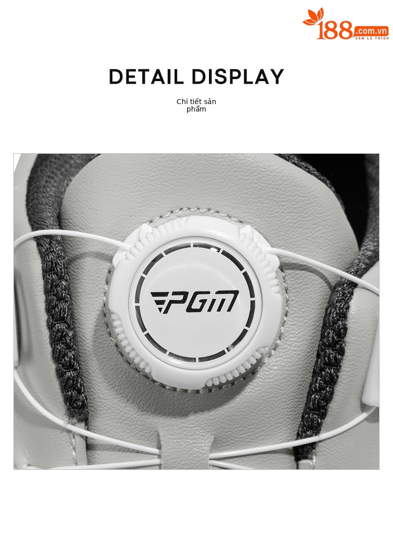 Giày golf nam PGM chống nước, khóa xoay, đế chống trượt — XZ309-Trắng, XZ309-Màu xám be chi tiết 18