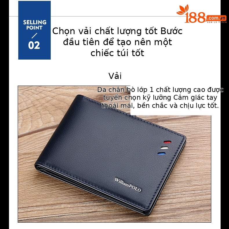 Ví card holder nam da thật chống từ Emperor Paul – đựng danh thiếp, thẻ ngân hàng chi tiết 6