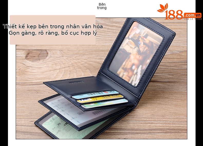 Ví card holder nam da thật chống từ Emperor Paul – đựng danh thiếp, thẻ ngân hàng chi tiết 7