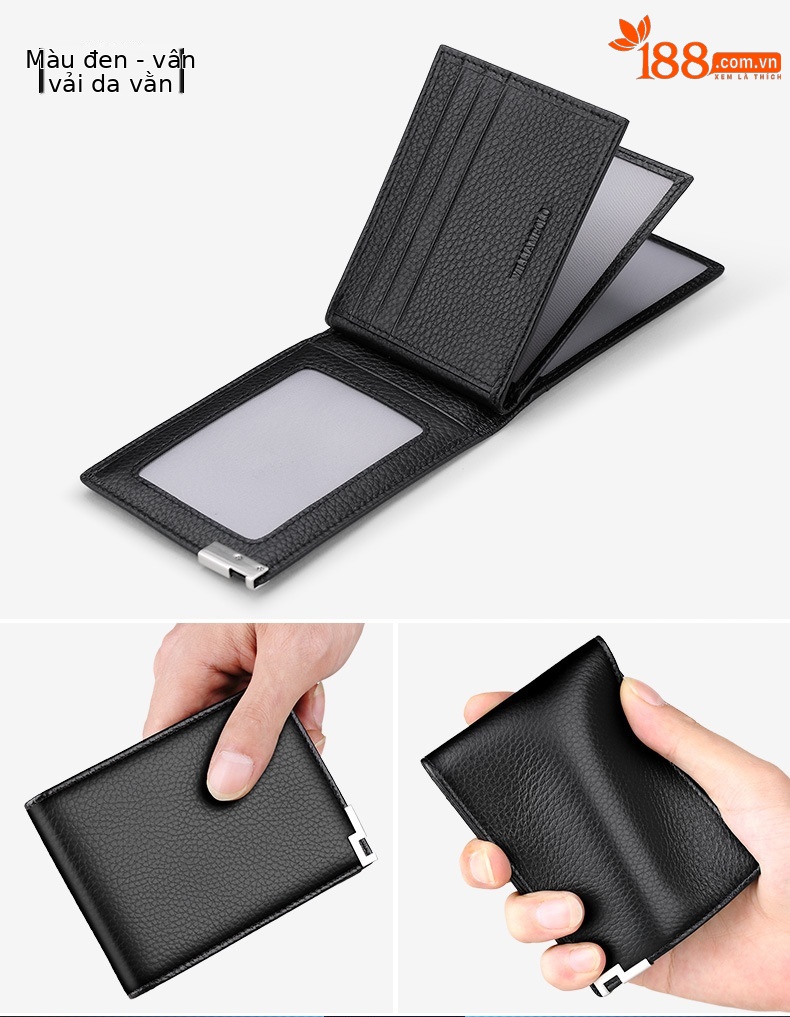 Ví card holder nam da thật chống từ Emperor Paul – đựng danh thiếp, thẻ ngân hàng chi tiết 19