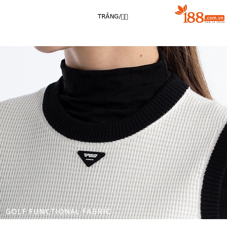 Áo vest len cổ tròn phối màu nữ PGM – giữ ấm mùa thu đông, dáng ôm nhẹ — YF657-Áo vest đen, YF657-Áo vest màu xám, YF657-Áo vest trắng, YF657-Áo vest kaki chi tiết 11
