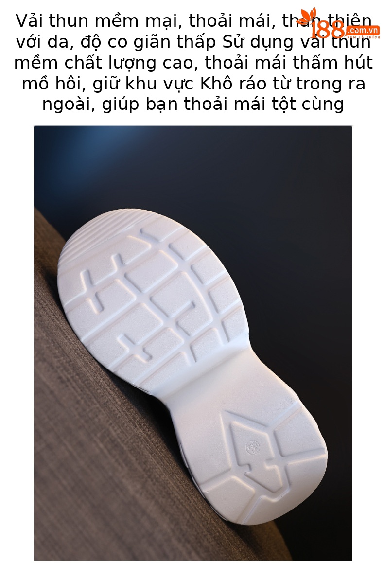 Giày sneaker nữ đế dày phối màu tăng chiều cao — Đen đỏ lót nhung chi tiết 9