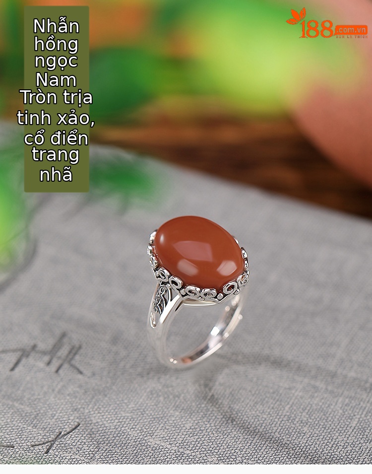 Nhẫn bạc S925 hình hươu phong cách retro dân tộc, khí chất linh hoạt — Mở một size chi tiết 1