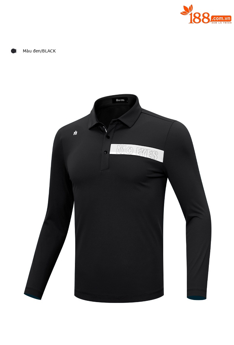 Áo polo thể thao golf Moeyes Magic Eye dài tay thu đông cho nam — M23YF016-màu xanh lam rực rỡ, M23YF016-màu trắng, M23YF016-Đen chi tiết 7