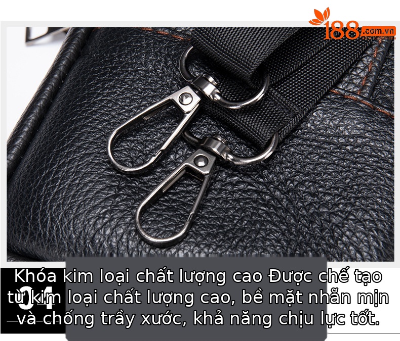 Túi đeo thắt lưng da thật nam NIUCUNZH đựng điện thoại đa năng, đeo vai đeo chéo tiện lợi — Màu đen, Cà phê, Màu nâu chi tiết 12