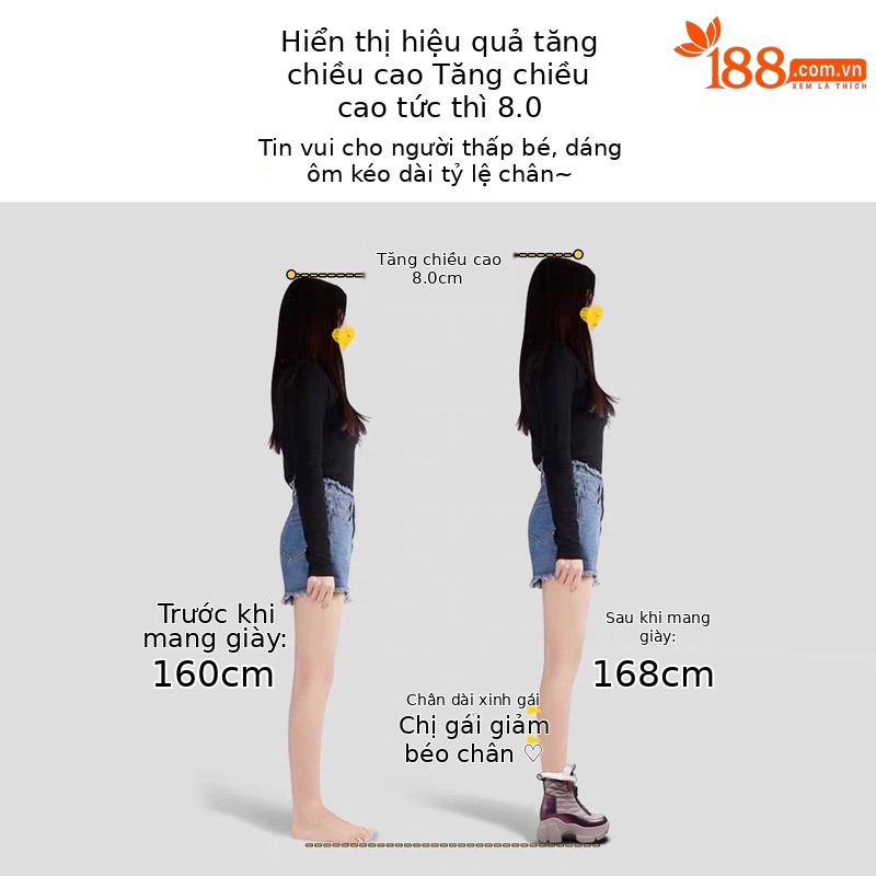 Bốt đi tuyết nữ cổ cao độn gót siêu cao, đế dày giữ ấm lót nhung — Màu đen lót nhung