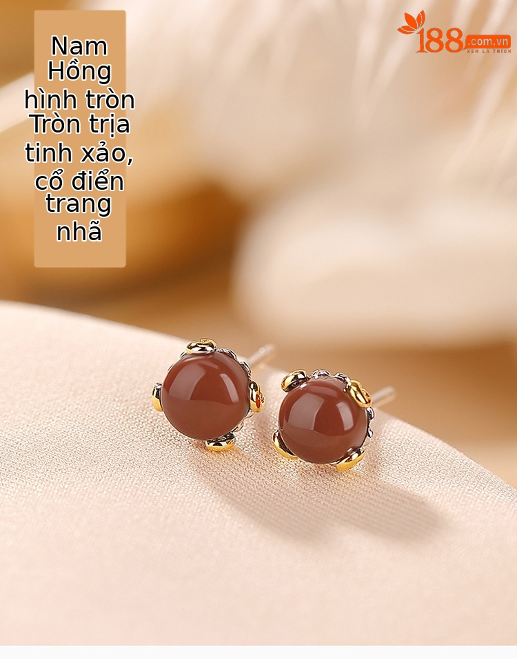 Bông tai tròn bạc S925 mạ vàng cổ điển, thiết kế nhỏ gọn tinh tế — Một cặp chi tiết 1