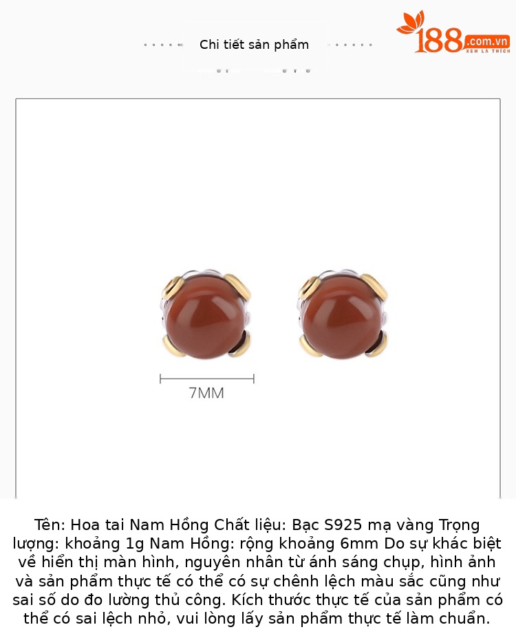 Bông tai tròn bạc S925 mạ vàng cổ điển, thiết kế nhỏ gọn tinh tế — Một cặp chi tiết 2