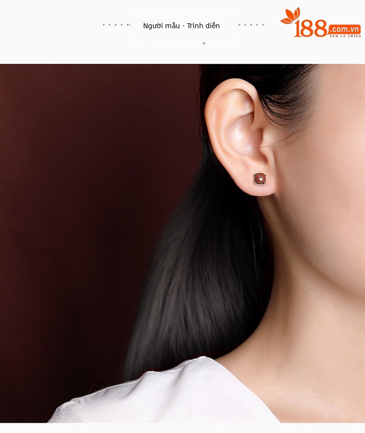 Bông tai tròn bạc S925 mạ vàng cổ điển, thiết kế nhỏ gọn tinh tế — Một cặp chi tiết 3