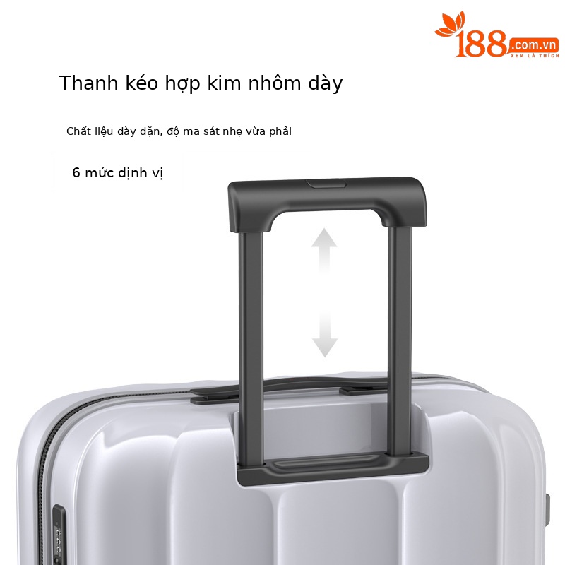 Vali nhựa PC cao cấp chống nổ khóa kéo, bánh xe xoay 360 độ, size 20 inch và 24 inch — Hành lý cao cấp Corsitron PC màu đỏ hoa hồng