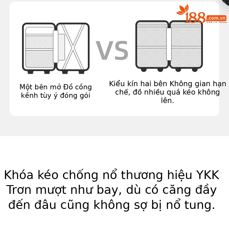 Vali nhựa PC cao cấp chống nổ khóa kéo, bánh xe xoay 360 độ, size 20 inch và 24 inch — Hành lý cao cấp Corsitron PC màu đỏ hoa hồng chi tiết 14