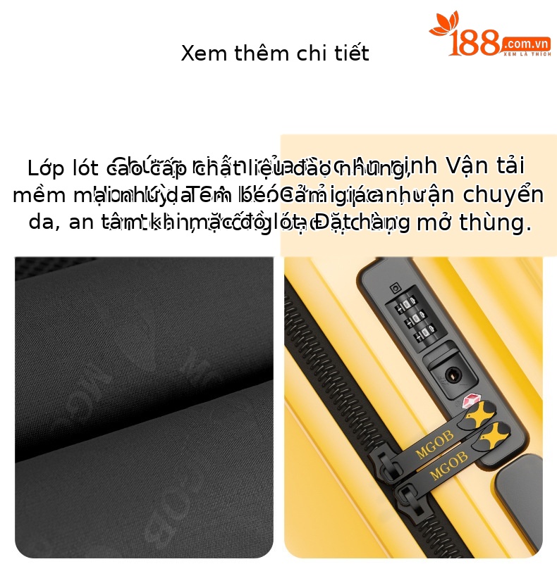 Vali nhựa PC cao cấp chống nổ khóa kéo, bánh xe xoay 360 độ, size 20 inch và 24 inch — Hành lý cao cấp Corsitron PC màu đỏ hoa hồng chi tiết 16
