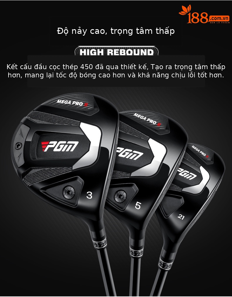 Bộ gậy golf PGM MEGA PRO II chuyên nghiệp cao cấp cho nam, trọng tâm thấp, kèm túi đựng — MTG046-1 gỗ số 10.5 ° (lớp R) Thanh carbon 13 túi bóng, MTG046-1 số 10.5 ° (cấp SR) Thanh carbon 13 túi bóng, MTG046-1 gỗ số 10.5 ° (cấp S) Thanh carbon 13 túi bóng, MTG046-1 số 10.5 ° (lớp R) thanh thép 13 túi bóng chi tiết 6