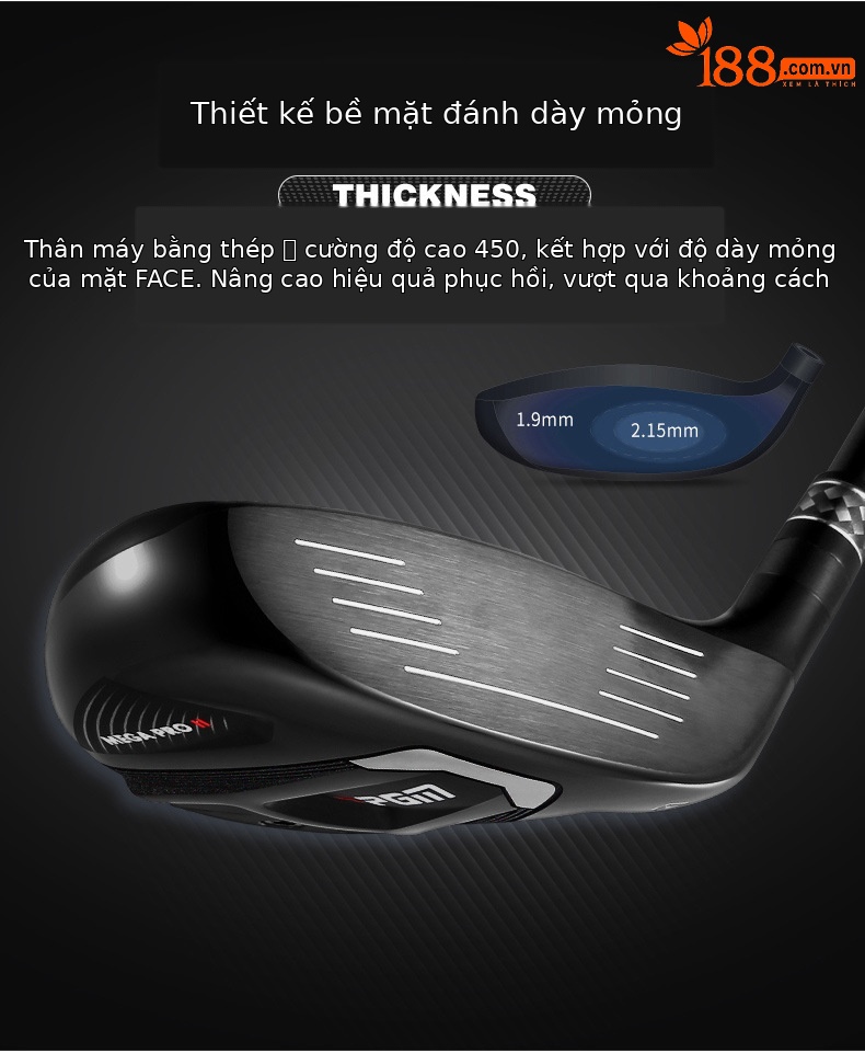 Bộ gậy golf PGM MEGA PRO II chuyên nghiệp cao cấp cho nam, trọng tâm thấp, kèm túi đựng — MTG046-1 gỗ số 10.5 ° (lớp R) Thanh carbon 13 túi bóng, MTG046-1 số 10.5 ° (cấp SR) Thanh carbon 13 túi bóng, MTG046-1 gỗ số 10.5 ° (cấp S) Thanh carbon 13 túi bóng, MTG046-1 số 10.5 ° (lớp R) thanh thép 13 túi bóng chi tiết 8