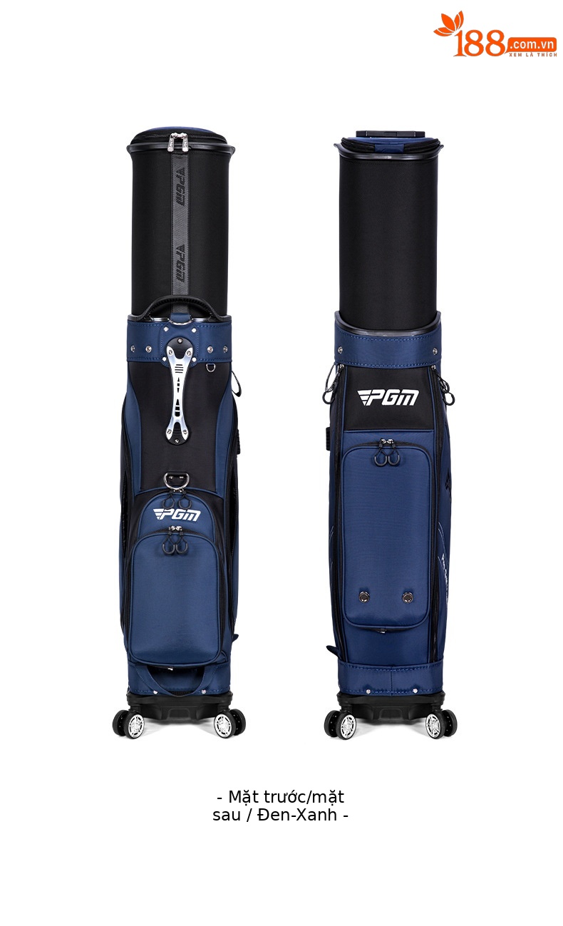 Túi đựng gậy golf PGM vỏ cứng chống nước, kéo bốn bánh, kích thước 127x40x27 cm — QB154-màu xám đen, QB154-màu xanh đen, QB154-Tất cả màu đen, QB154-màu xám đen (với che mưa) chi tiết 14