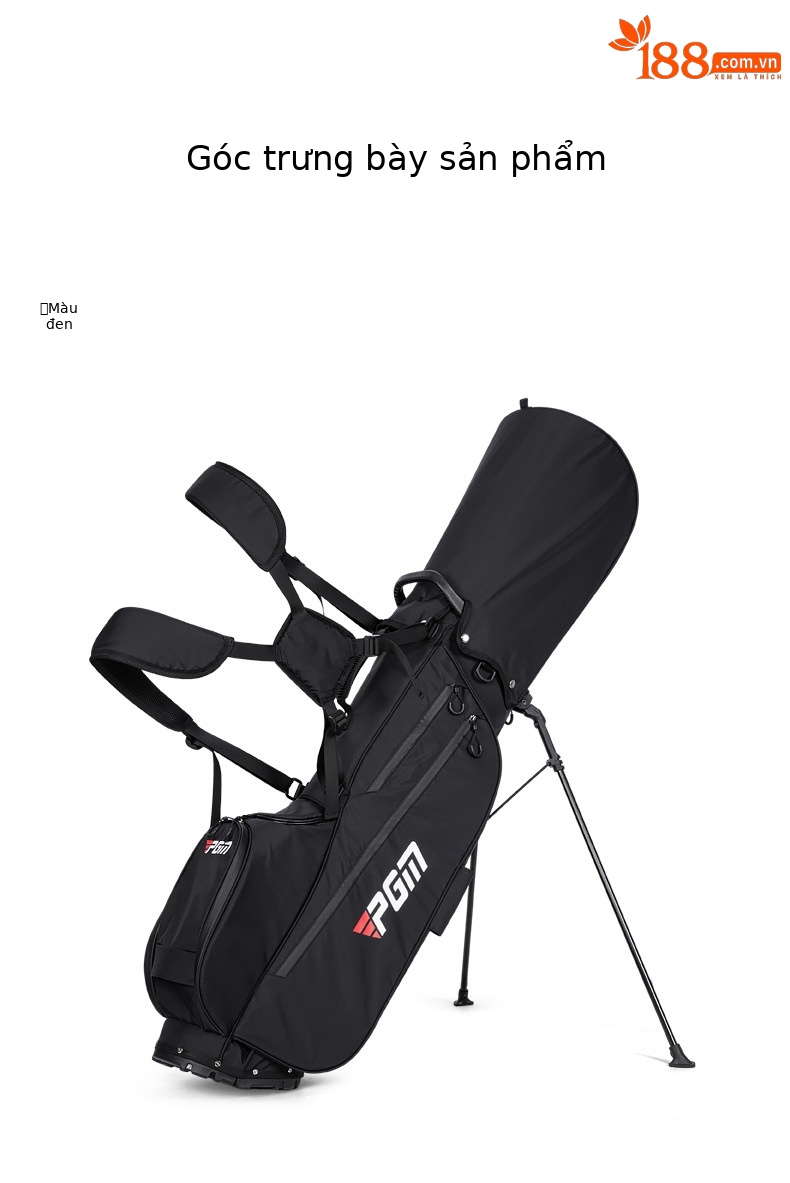 Túi golf PGM siêu nhẹ có giá đỡ, chống thấm nước, dây kéo tiện lợi — QB151-Đỏ, QB151-màu xám, QB151-đen, QB151-Xanh chi tiết 16