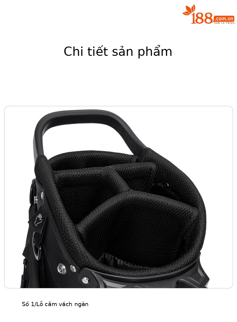 Túi golf PGM siêu nhẹ có giá đỡ, chống thấm nước, dây kéo tiện lợi — QB151-Đỏ, QB151-màu xám, QB151-đen, QB151-Xanh chi tiết 20