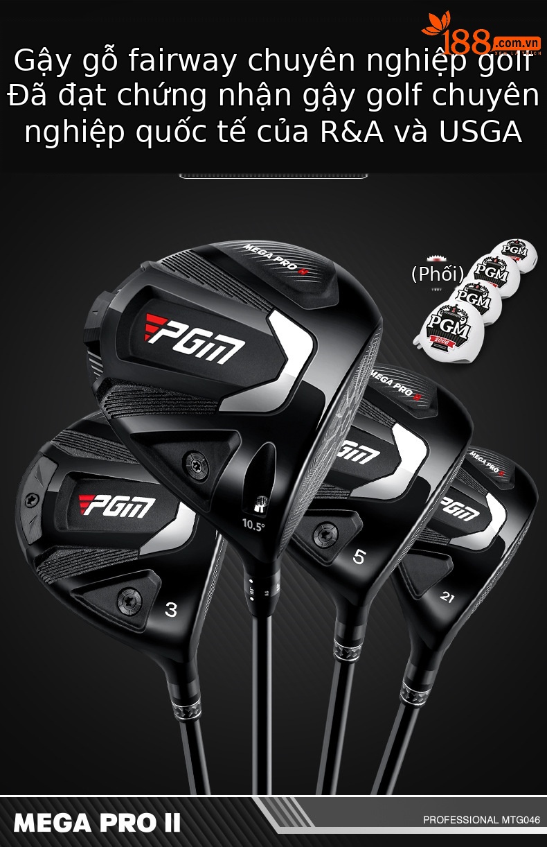 Gậy golf driver số 1 PGM MEGA PRO II hợp kim titan sợi carbon điều chỉnh độ nghiêng — Trục carbon loại R số 1 gỗ 10,5 độ (có nắp đầu gậy), Trình điều khiển trục carbon loại R 9 độ (có nắp đầu gậy), Trục carbon loại R 3 gỗ (có nắp đầu gậy), Trục carbon loại R 5 gỗ (có nắp đầu gậy) chi tiết 2